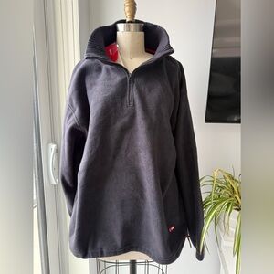 Vintage 90s brand new Eisenegger Klassiker fleece Half-Zip Sweater size large